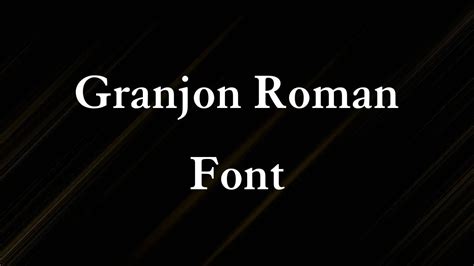 granjon font meaning.